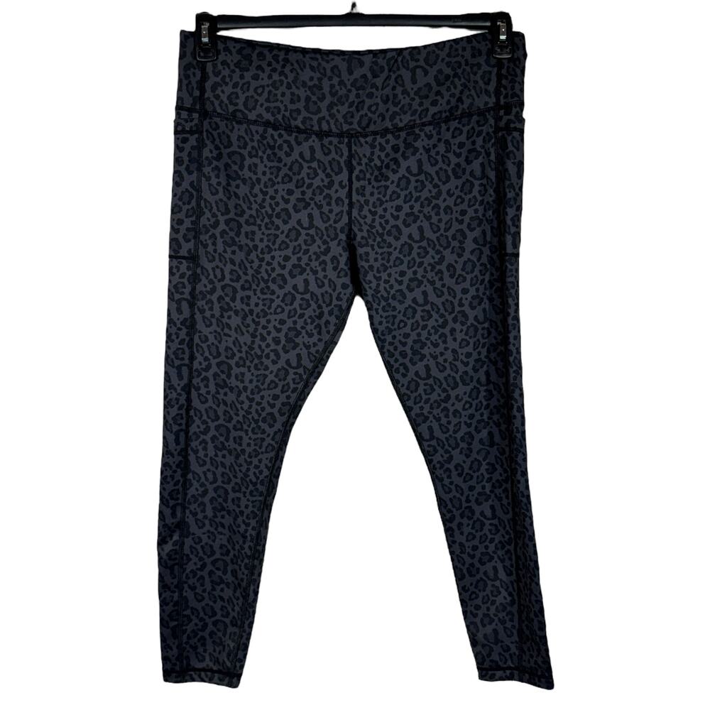 Athlux XX-Large Ankle Leggings Leopard Print Pockets Drawstring Elastic Waist